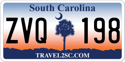 SC license plate ZVQ198