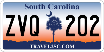 SC license plate ZVQ202