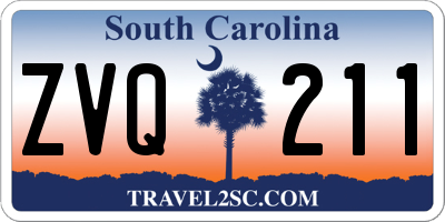 SC license plate ZVQ211