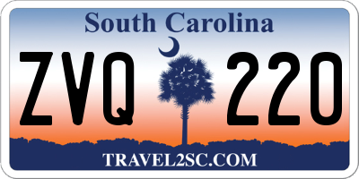 SC license plate ZVQ220