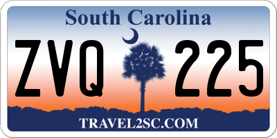 SC license plate ZVQ225