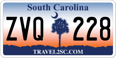 SC license plate ZVQ228