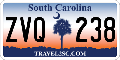 SC license plate ZVQ238