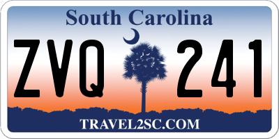 SC license plate ZVQ241