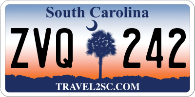 SC license plate ZVQ242