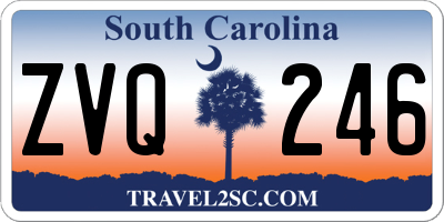 SC license plate ZVQ246