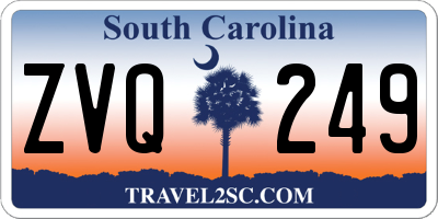 SC license plate ZVQ249
