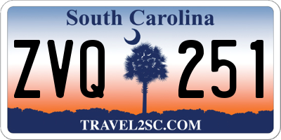 SC license plate ZVQ251