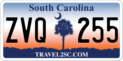 SC license plate ZVQ255