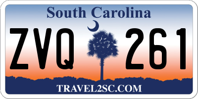 SC license plate ZVQ261