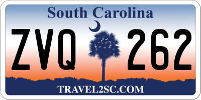 SC license plate ZVQ262