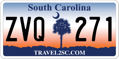 SC license plate ZVQ271