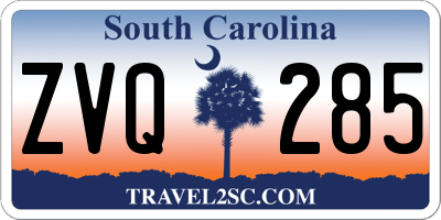 SC license plate ZVQ285