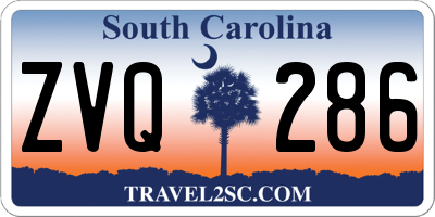 SC license plate ZVQ286