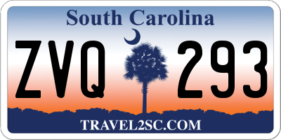 SC license plate ZVQ293