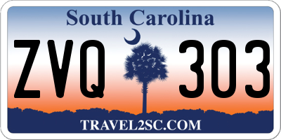 SC license plate ZVQ303