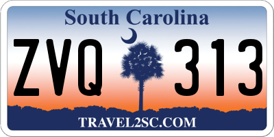 SC license plate ZVQ313