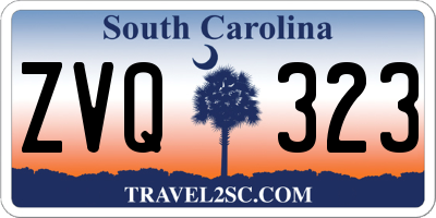 SC license plate ZVQ323