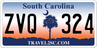 SC license plate ZVQ324
