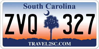 SC license plate ZVQ327