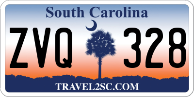 SC license plate ZVQ328