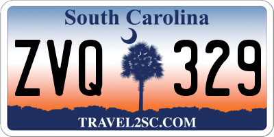 SC license plate ZVQ329