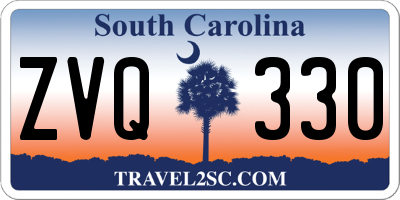 SC license plate ZVQ330
