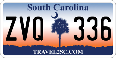 SC license plate ZVQ336