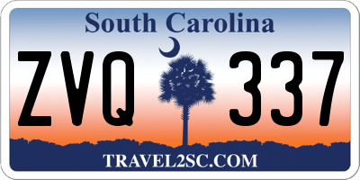 SC license plate ZVQ337