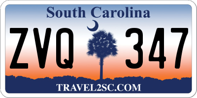 SC license plate ZVQ347