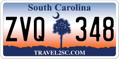 SC license plate ZVQ348