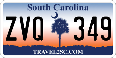 SC license plate ZVQ349