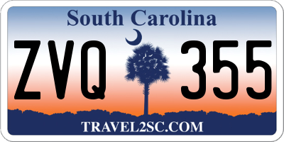 SC license plate ZVQ355