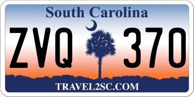 SC license plate ZVQ370