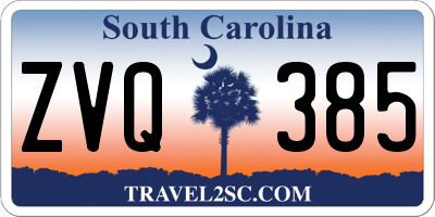 SC license plate ZVQ385