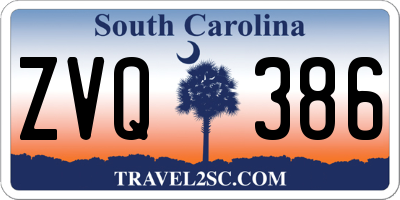 SC license plate ZVQ386