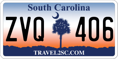 SC license plate ZVQ406