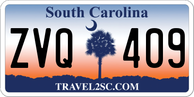 SC license plate ZVQ409