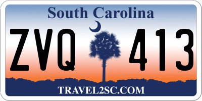 SC license plate ZVQ413