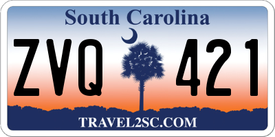 SC license plate ZVQ421