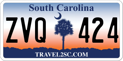 SC license plate ZVQ424