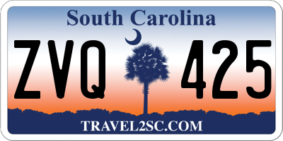 SC license plate ZVQ425