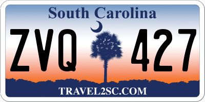 SC license plate ZVQ427