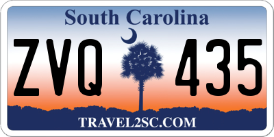 SC license plate ZVQ435
