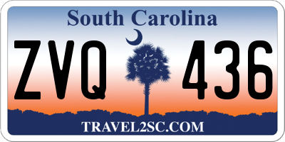 SC license plate ZVQ436