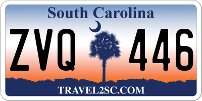 SC license plate ZVQ446