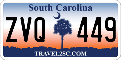 SC license plate ZVQ449