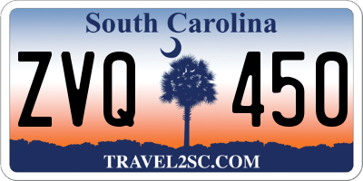 SC license plate ZVQ450