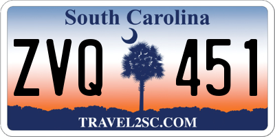 SC license plate ZVQ451