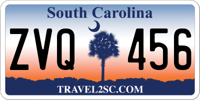 SC license plate ZVQ456